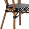 Flash Furniture Lourdes Thonet French Bistro Stacking Chair w/Arms, Blk and Wht PE Rattan and Natural Alum Frm, 4PK 4-SDA-AD642002A-BKWH-NAT-GG - alternate 6